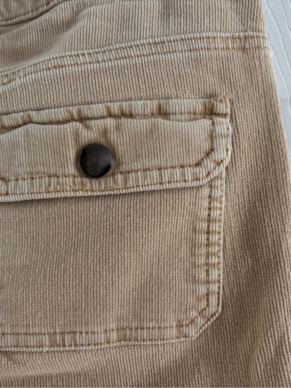 Cropped Straight Corduroy Jeans